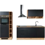 Stella Trading Küchenzeile BASIC Oskar 270 cm schwarz