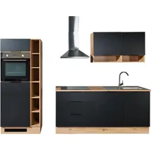 Stella Trading Küchenzeile BASIC Oskar 270 cm schwarz