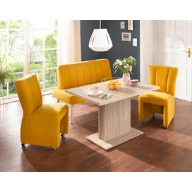 exxpo - sofa fashion Sessel Costa Hochlehnsessel 52 x 95 x 71 cm Gelb mit Rollen