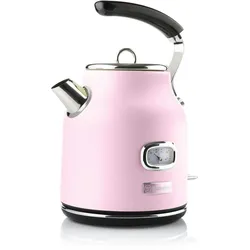 Westinghouse Wasserkocher Retro Serie 1,7 Liter 2200 Watt, 360° Basis, pink