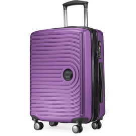 HAUPTSTADTKOFFER Mitte - Mittelgroßer Hartschalenkoffer, TSA, 4 Rollen, Check-In Gepäck mit 8 cm Volumenerweiterung, 68 cm, 88 L, Aubergine