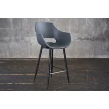 KAWOLA Barhocker Zaja 57 x 114 x 59 cm Grau