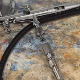 Wiltec Airbrush Schnellkupplung 9,51 mm Schlauch mit 9,51 mm Außengewinde Luftschlauch