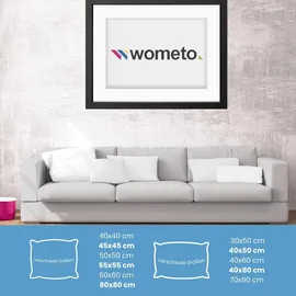 Wometo Federkissen 40 x 40 cm Weiß