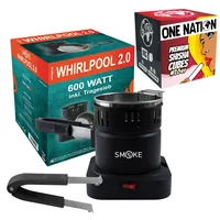 Whirlpool Elektrischer Kohleanzünder, Kleiner Grillanzünder, Kohlegrill, Mini Kohlen Ofen mit Griff Gitterschutz | 600W Blitzschnell, 1 Kg Kohle