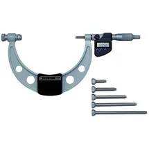 Mitutoyo Digitale Bügelmessschraube mit auswechselbarem Messamboss, 0-150 mm, IP65, inkl. 6 Ambosse