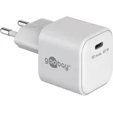 goobay 65332 USB-C PD Schnellladegerät Nano (45 W) weiß