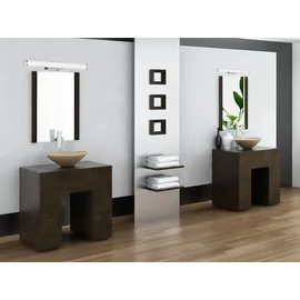 Trio LED Badlampen Set Wand mit Schalter Chrom 80cm Gäste WC Spiegelleuchten seitlich