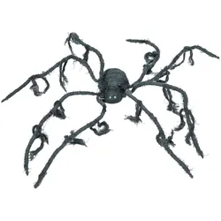 Große, bewegte Halloween Spinne, animiert, 110x8cm - Bewegung, blinkende Augen, ...