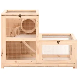 vidaXL Hamsterkäfig 81x40x60 cm Massivholz Tanne