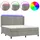 vidaXL Boxspringbett 180 x 200 cm Hellgrau