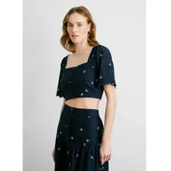 Pepe Jeans für Damen. PL305045 Top Meeresenergie (XL), Lässig, Baumwolle, Kurzarm, Marine