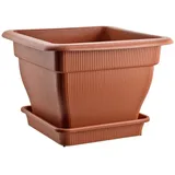 Teterower Kunststoffe GmbH & Co. KG Pflanzkübel Pflanzgefäß Blumentopf 18/33/70 Liter Wasserspeicher und Untersetzer 18 l