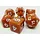 Dice4friends DIC37307 Würfelset Opaque: Brown/White (7)