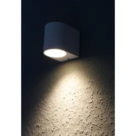 McShine Wandleuchte Oval-W, weiß, IP44, 1x GU10, Aluminium Gehäuse - Weiß