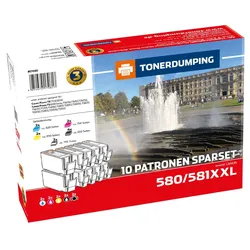 10 XXL-Druckerpatronen ersetzen Canon PGI-580 + CLI-581 je 2