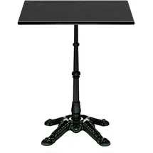 Blumfeldt Bistrotisch Marmortischplatte 60 x 60cm Gusseiserner Standfuß Schwarz