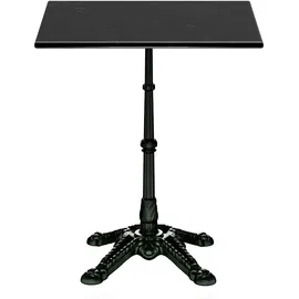 Blumfeldt Bistrotisch Marmortischplatte 60 x 60cm Gusseiserner Standfuß Schwarz