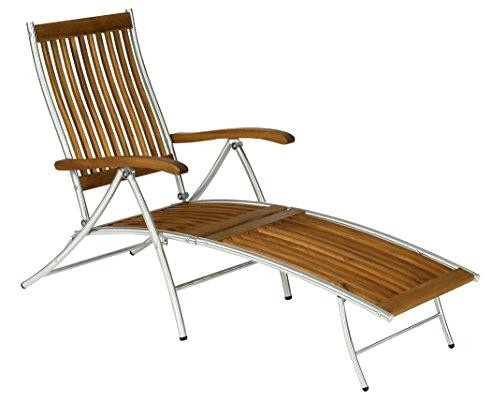 Gardissimo SAIGON Edelstahl Deckchair Akazienholz 7-fach verstellbar