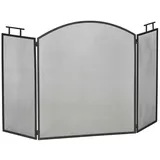 Homcom Kamingitter 128 x 2 x 76,5 cm schwarz