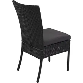 Mendler Poly-Rattan Garnitur 4-tlg. Schwarz