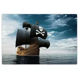cover-your-desk Schreibtischunterlage für Kinder und Erwachsene Piratenschiff, aus hochwertigem Vinyl , 60 x 40 cm