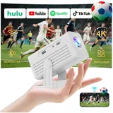 Mini-Projektor mit WLAN und Bluetooth (weiß)