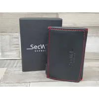 SecWal Geldbörse SecWal SW3 glatt schwarz rote Nähte Wiener Schachtel