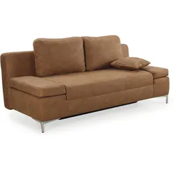 Schlafsofa Jano Mikrofaser Braun / Curry