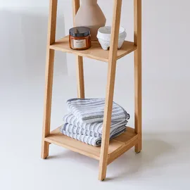 Tikamoon Badezimmerregal Regal für Badezimmer aus Teak Massivholz stilvoll und natürlich