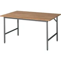 Rau Arbeitstisch Jerry B1500xT1000xH800-850mm Platte Buche-Massiv,S.25mmGestell grau