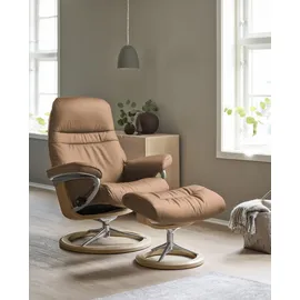Stressless "Sunrise", mit Signature Base, Größe M, Gestell Eiche, braun