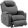 MCombo Relaxsessel 7061 Stoff 92 x 109 x 92 cm Grau elektrisch mit Relaxfunktion