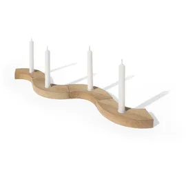 side by side Adventskranz Eichenholz