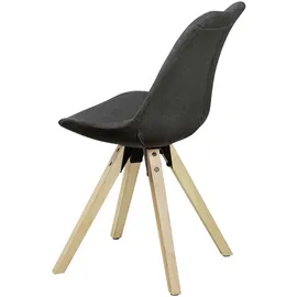 Wohnling Esszimmerstühle WL5.026 anthrazit Stoff, 2 St.