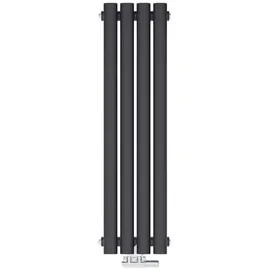 EMKE Oval Paneelheizkörper 240 x 900 mm 266 W anthrazit Mittelventil