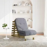 Futon Schlafsofa Mit Matratze 60x206x11 Kiefernholz Imprägniert