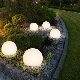 ETC Shop LED Solarleuchte 10 cm weiß 9er Set