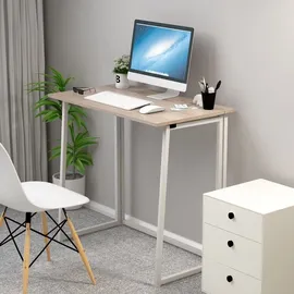 DazHom Schreibtisch Computertisch Bürotisch PC Tisch Laptoptisch Büromöbel Arbeitszimmer Klappbar Mehrzweck Computertisch,Schreibtisch,Metallgestell,80 x 45 x 75 cm,Schwarz