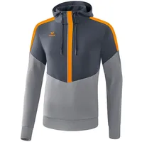 Erima Squad Hoodie slate grey/monument grey/new orange 164