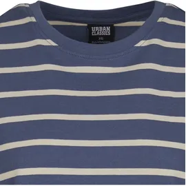 URBAN CLASSICS Ladies Striped Boxy Tee - Weiß