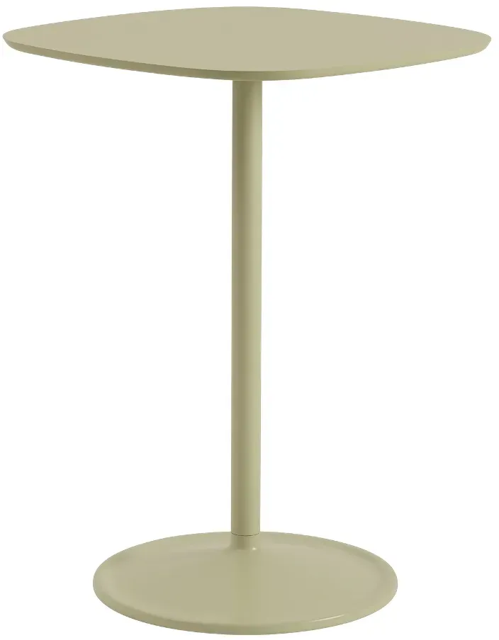 Muuto Soft Cafe Bar-/Tresentisch, 70 x 70 cm, beige grün laminat / beige grün
