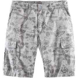 John Devin Cargoshorts JOHN DEVIN "- Bermuda mit Cargotaschen und sommerlichem Palmen Druck", Herren, Gr.