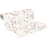 A.S. Création Blumentapete Rosa Weiß PintWalls 387264 Vliestapete Tapete Blumen Floral Grau 10,05x0,53m Made in Germany
