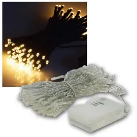 ChiliTec LED Lichterkette Batterie 10 m Warmweiß
