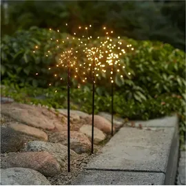 StarTrading LED Dekostäbe Kunststoff, Metall 65,0 cm 3er Set schwarz