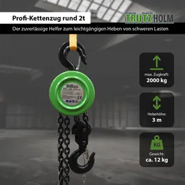 Trutzholm Flaschenzug Stahl 3 m grün