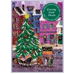 Joy Laforme Christmas Square Greeting Card Puzzle