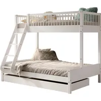 Vipack Etagenbett Forrest 90 x 200 cm Buche massiv lackiert weiß