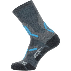 Uyn Trekking 2IN Merino Mid Socks mid grey/turquoise 39/40